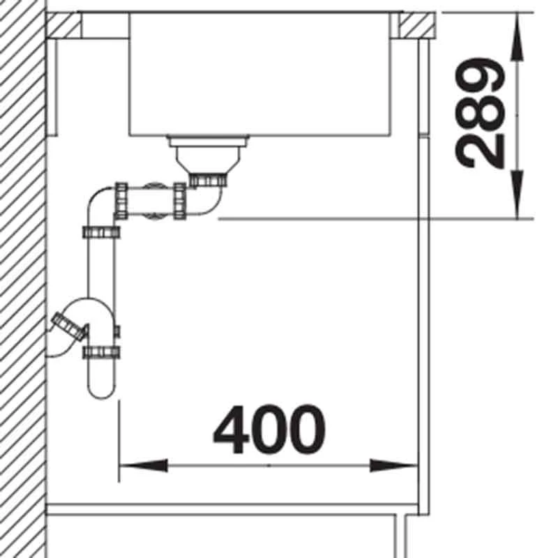 Blanco Andano 400/400-If/A 2 Bowl Stainless Steel Sink Reversible - 525249 4 Blanco Andano 400/400-If/A 2 Bowl Stainless Steel Sink Reversible - 525249 - Image 4