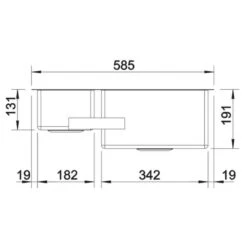 Blanco CLARON 340/180-IF 1.5 Bowl Inset Stainless Steel Kitchen Sink With Manual InFino Drain System - Satin Polish - 521607 -Blanco Shop blanco claron 521608 dimensions 1