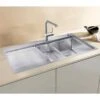 Blanco DIVON II 6 S-IF 1.5 Bowl Inset Stainless Steel Kitchen Sink With Remote Control InFino Drain System - Satin Polish - 521661