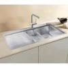 Blanco DIVON II 6 S-IF 1.5 Bowl Inset Stainless Steel Kitchen Sink With Remote Control InFino Drain System - Satin Polish - 521662