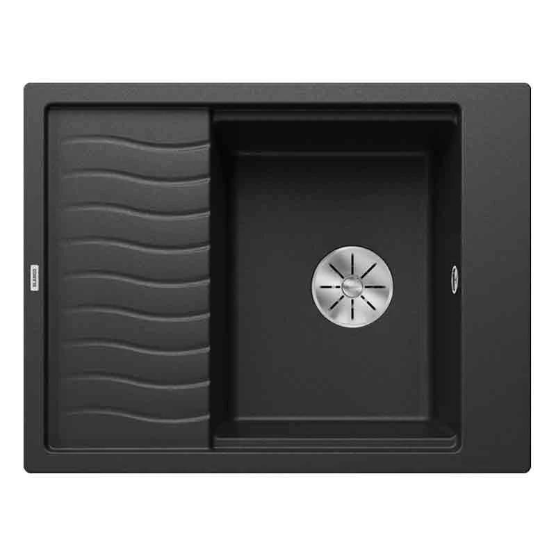 Blanco ELON 45 S 1 Bowl Inset Silgranit Reversible Kitchen Sink With Manual InFino Waste - Anthracite - 524824 1 Blanco ELON 45 S 1 Bowl Inset Silgranit Reversible Kitchen Sink With Manual InFino Waste - Anthracite - 524824