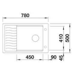 Blanco ELON XL 6 S 1 Bowl Inset Silgranit Reversible Kitchen Sink With Manual InFino Waste - Rock Grey - 524845 -Blanco Shop blanco elon 524845 dimensions 1