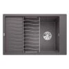 Blanco ELON XL 6 S 1 Bowl Inset Silgranit Reversible Kitchen Sink With Manual InFino Waste - Rock Grey - 524845