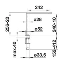 Blanco ELOSCOPE-F II Galvanic Chrome Kitchen Tap - Chrome - BM4150CH 5 Blanco ELOSCOPE-F II Galvanic Chrome Kitchen Tap - Chrome - BM4150CH -Blanco Shop blanco eloscope 516672 dimensions
