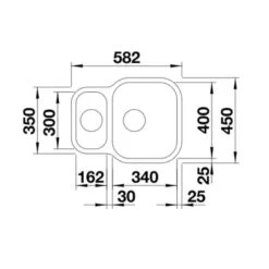 Blanco ESSENTIAL 530-U 1.5 Bowl Undermount Stainless Steel Reversible Kitchen Sink - 453665 -Blanco Shop blanco essential 453665 dimensions