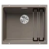 Blanco ETAGON 500-U 1 Bowl Undermount Silgranit Kitchen Sink With Manual InFino Waste - Tartufo - 522234