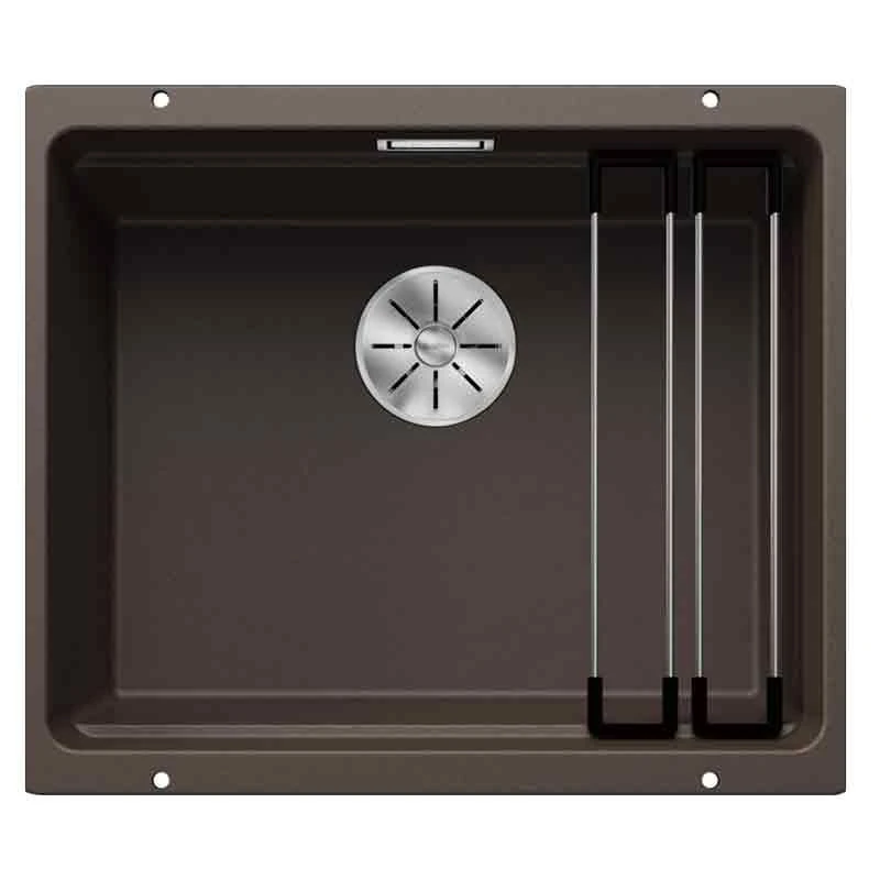 Blanco ETAGON 500-U 1 Bowl Undermount Silgranit Kitchen Sink With Manual InFino Waste - Coffee - 522236 1 Blanco ETAGON 500-U 1 Bowl Undermount Silgranit Kitchen Sink With Manual InFino Waste - Coffee - 522236