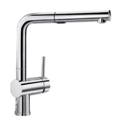 Blanco LINUS-S Vario Pull-Out Handset Galvanic Chrome Kitchen Tap - Chrome - BM3147CH