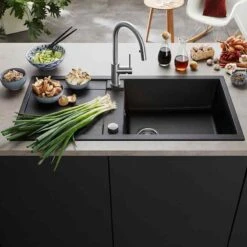 Blanco METRA XL 6 S 1 Bowl Inset Silgranit Reversible Kitchen Sink With Drain Remote Control - Anthracite - 515286