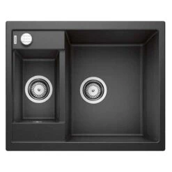 Blanco METRA 6 1.5 Bowl Inset Silgranit Reversible Kitchen Sink With Drain Remote Control - Anthracite - 516165
