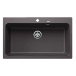 Blanco NAYA XL 9 1 Bowl Inset Silgranit Kitchen Sink - Rock Grey - 521813