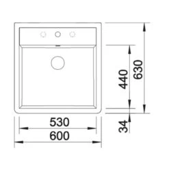 Blanco PANOR 60 1 Bowl Inset Ceramic Kitchen Sink - Chrystal White - 514486 -Blanco Shop blanco panor 514486 dimensions