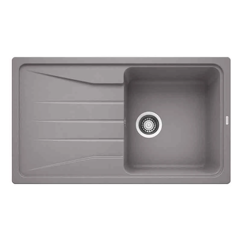 Blanco SONA 5 S 1 Bowl Inset Silgranit Reversible Kitchen Sink - Alumetallic - 519673 1 Blanco SONA 5 S 1 Bowl Inset Silgranit Reversible Kitchen Sink - Alumetallic - 519673