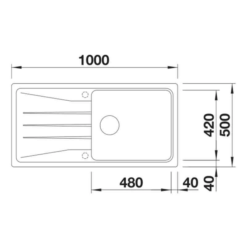 Blanco SONA XL 6 S 1 Bowl Inset Silgranit Reversible Kitchen Sink - Coffee - 519697 2 Blanco SONA XL 6 S 1 Bowl Inset Silgranit Reversible Kitchen Sink - Coffee - 519697 - Image 2