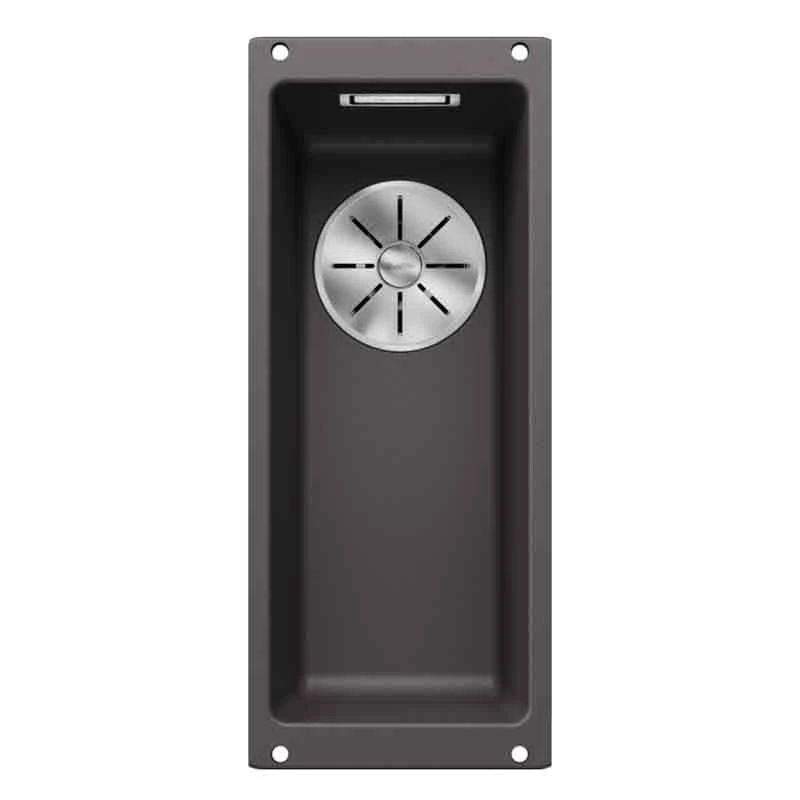 Blanco SUBLINE 160-U 1 Bowl Undermount Silgranit Kitchen Sink With Manual InFino Waste - Rock Grey - 523397 1 Blanco SUBLINE 160-U 1 Bowl Undermount Silgranit Kitchen Sink With Manual InFino Waste - Rock Grey - 523397