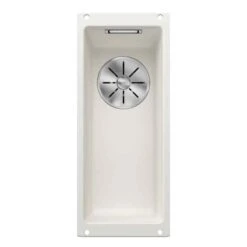 Blanco SUBLINE 160-U 1 Bowl Undermount Silgranit Kitchen Sink With Manual InFino Waste - White - 523400
