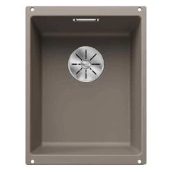 Blanco SUBLINE 320-U 1 Bowl Undermount Silgranit Kitchen Sink With Manual InFino Waste - Tartufo - 523414