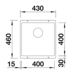 Blanco SUBLINE 400-U 1 Bowl Undermount Silgranit Kitchen Sink With Manual InFino Waste - Anthracite - 523422 6 Blanco SUBLINE 400-U 1 Bowl Undermount Silgranit Kitchen Sink With Manual InFino Waste - Anthracite - 523422 -Blanco Shop blanco subline 523422 dimensions