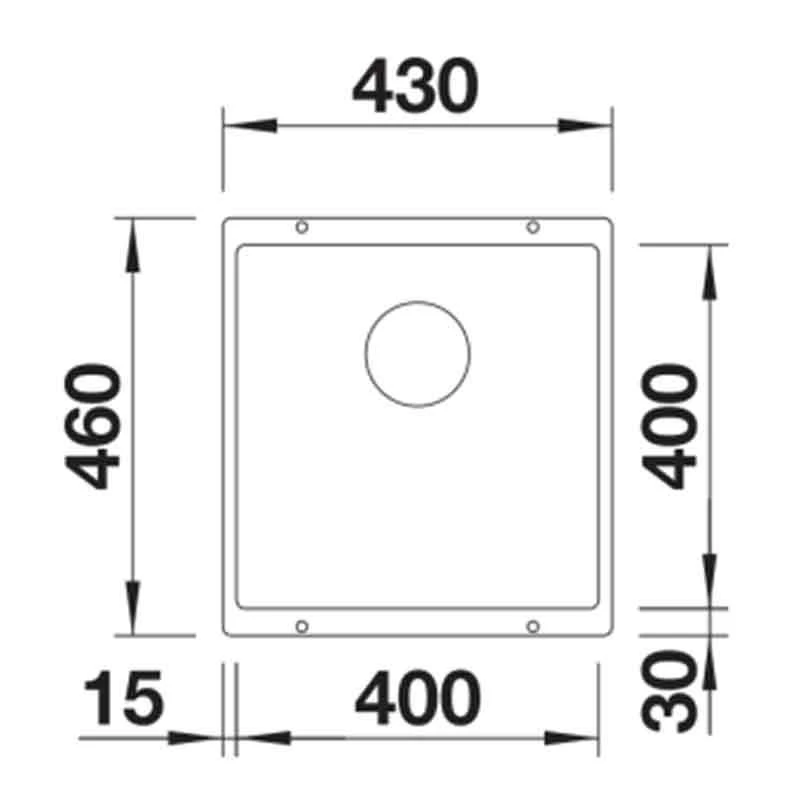 Blanco SUBLINE 400-U 1 Bowl Undermount Silgranit Kitchen Sink With Manual InFino Waste - Tartufo - 523429 2 Blanco SUBLINE 400-U 1 Bowl Undermount Silgranit Kitchen Sink With Manual InFino Waste - Tartufo - 523429 - Image 2
