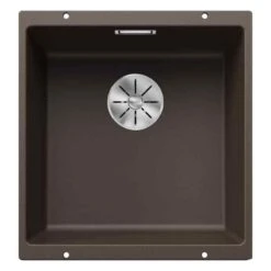 Blanco SUBLINE 400-U 1 Bowl Undermount Silgranit Kitchen Sink With Manual InFino Waste - Coffee - 523431