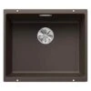 Blanco SUBLINE 500-U 1 Bowl Undermount Silgranit Kitchen Sink With Manual InFino Waste - Coffee - 523441