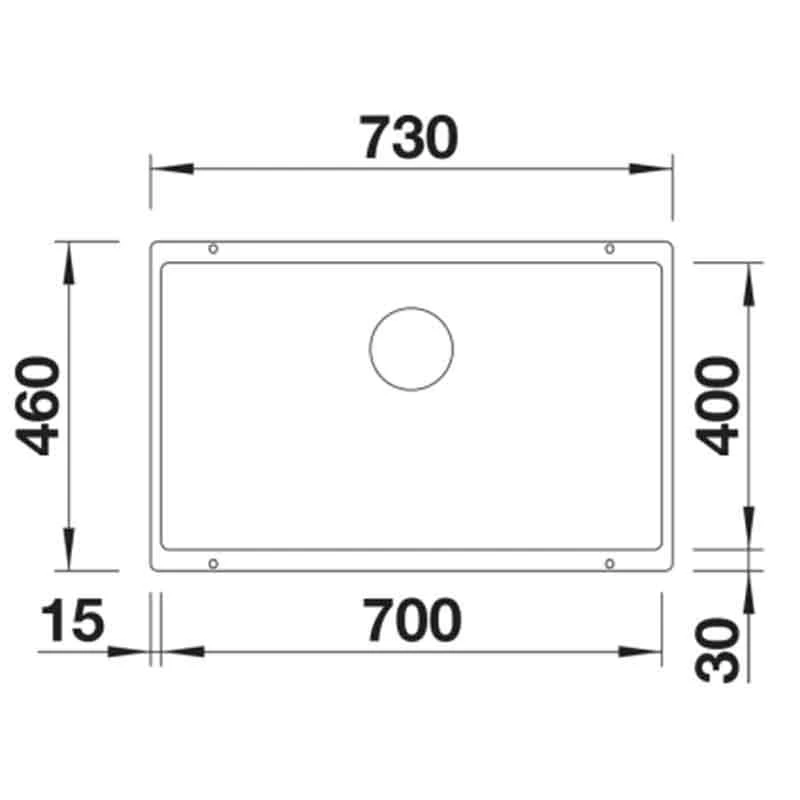Blanco SUBLINE 700-U 1 Bowl Undermount Silgranit Kitchen Sink With Manual InFino Waste - Anthracite - 523442 2 Blanco SUBLINE 700-U 1 Bowl Undermount Silgranit Kitchen Sink With Manual InFino Waste - Anthracite - 523442 - Image 2