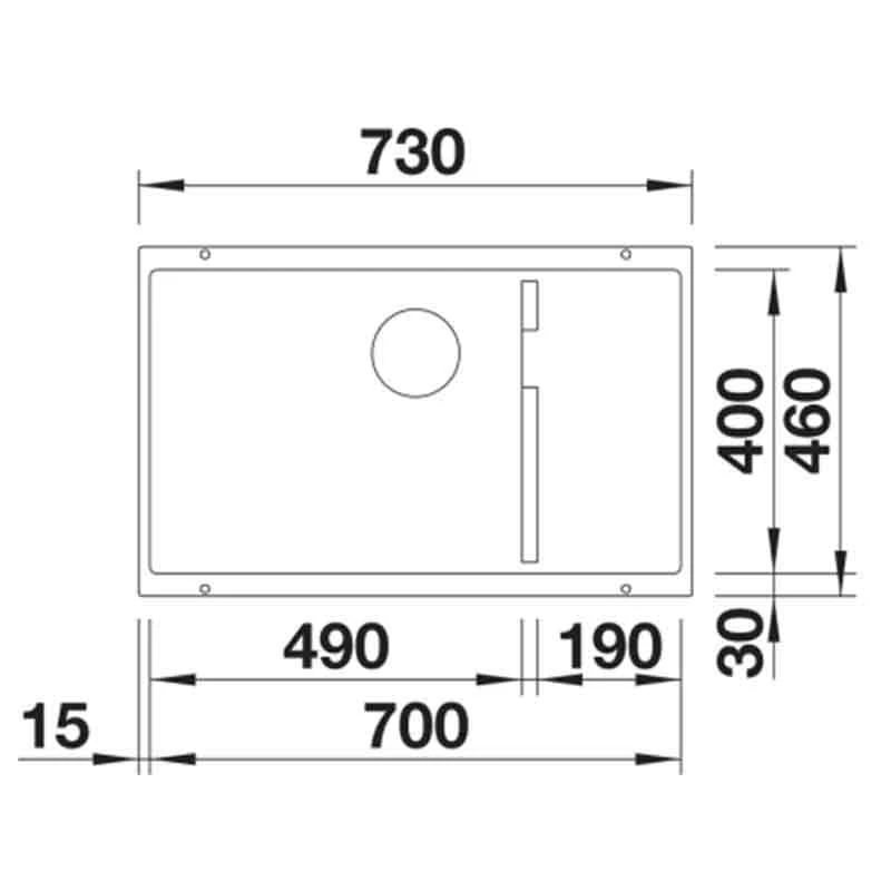 Blanco SUBLINE 700-U Level LH 1 Bowl Undermount Silgranit Kitchen Sink With Manual InFino Waste - Anthracite - 523538 2 Blanco SUBLINE 700-U Level LH 1 Bowl Undermount Silgranit Kitchen Sink With Manual InFino Waste - Anthracite - 523538 - Image 2