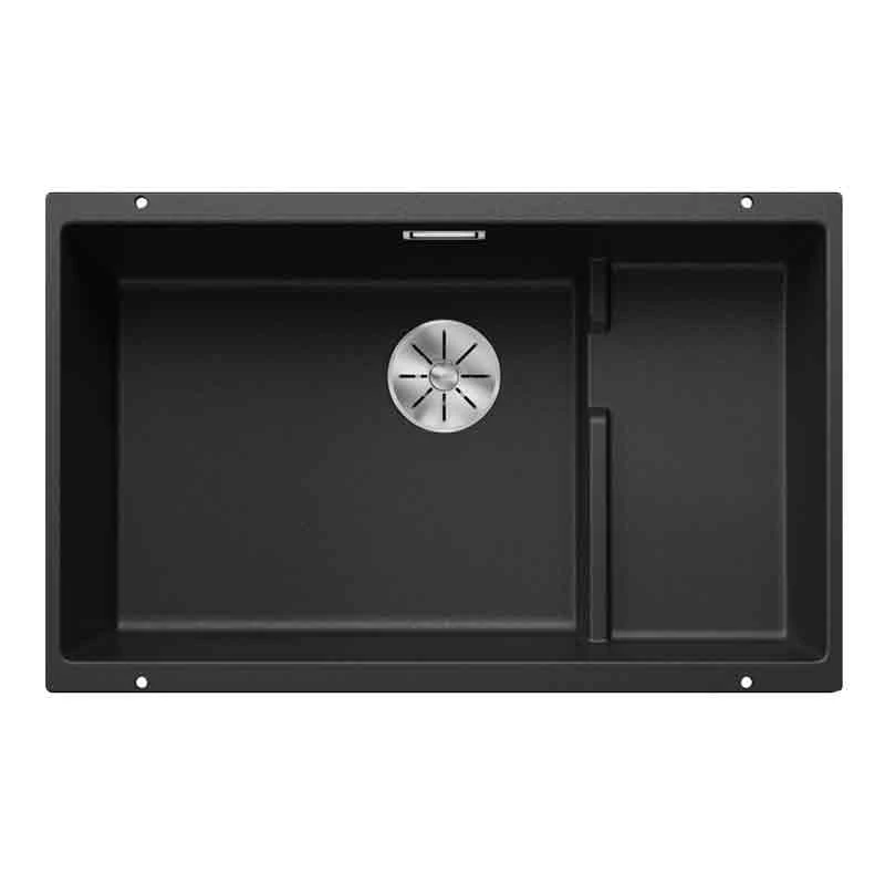 Blanco SUBLINE 700-U Level LH 1 Bowl Undermount Silgranit Kitchen Sink With Manual InFino Waste - Anthracite - 523538 1 Blanco SUBLINE 700-U Level LH 1 Bowl Undermount Silgranit Kitchen Sink With Manual InFino Waste - Anthracite - 523538