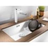 Blanco SUBLINE 700-U Level LH 1 Bowl Undermount Silgranit Kitchen Sink With Manual InFino Waste - White - 523542