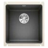 Blanco SUBLINE 375-U 1 Bowl Undermount Ceramic Kitchen Sink With Manual InFino Waste - Basalt - 523731
