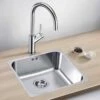 Blanco SUPRA 400-IF 1 Bowl Undermount Stainless Steel Kitchen Sink - Brushed Finish - 526350