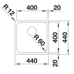 Blanco SUPRA 400-IF 1 Bowl Undermount Stainless Steel Kitchen Sink - Brushed Finish - 526350 -Blanco Shop blanco supra 526350 dimensions