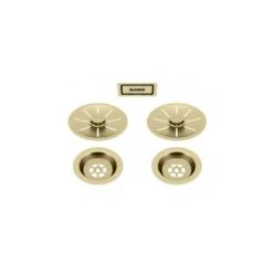 Blanco Infino Waste And Overflow Double Bowl - Satin Gold - 203477