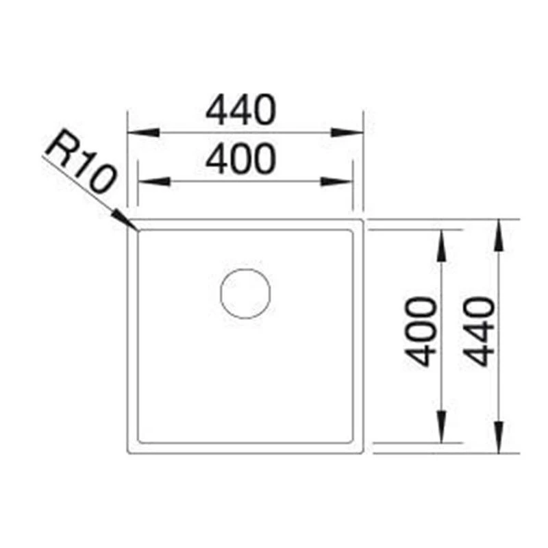 Blanco CLARON 400-U 1 Bowl Undermount Stainless Steel Kitchen Sink With Manual InFino Waste - Satin Polish - 521573 4 Blanco CLARON 400-U 1 Bowl Undermount Stainless Steel Kitchen Sink With Manual InFino Waste - Satin Polish - 521573 - Image 4