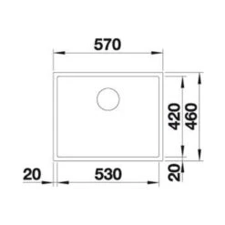 Blanco CLARON XL 60-U SteamerPlus 1 Bowl Undermount Stainless Steel Kitchen SInk With Manual InFino Waste - Satin Polish - 521596 -Blanco Shop blanco 521596 2