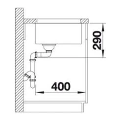 Blanco CLARON XL 60-U SteamerPlus 1 Bowl Undermount Stainless Steel Kitchen SInk With Manual InFino Waste - Satin Polish - 521596 -Blanco Shop blanco 521596 3