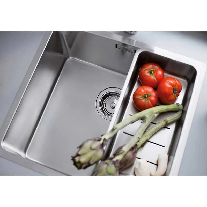 Blanco ANDANO 450-IF 1 Bowl Inset Stainless Steel Kitchen Sink With Manual InFino Drain System - Satin Polish - 522961 2 Blanco ANDANO 450-IF 1 Bowl Inset Stainless Steel Kitchen Sink With Manual InFino Drain System - Satin Polish - 522961 - Image 2