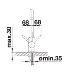 Blanco MILI Eco Flow Regulated Kitchen Mixer Tap - Chrome - 524709 8 Blanco MILI Eco Flow Regulated Kitchen Mixer Tap - Chrome - 524709 -Blanco Shop blanco 524709 dimensions