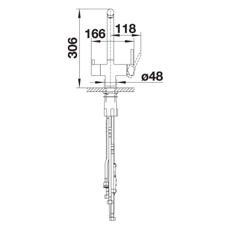 Blanco FONTAS-S II Filter Kitchen Mixer Tap With Pull-Out Hose - HP Chrome - 525198 4 Blanco FONTAS-S II Filter Kitchen Mixer Tap With Pull-Out Hose - HP Chrome - 525198 - Image 4