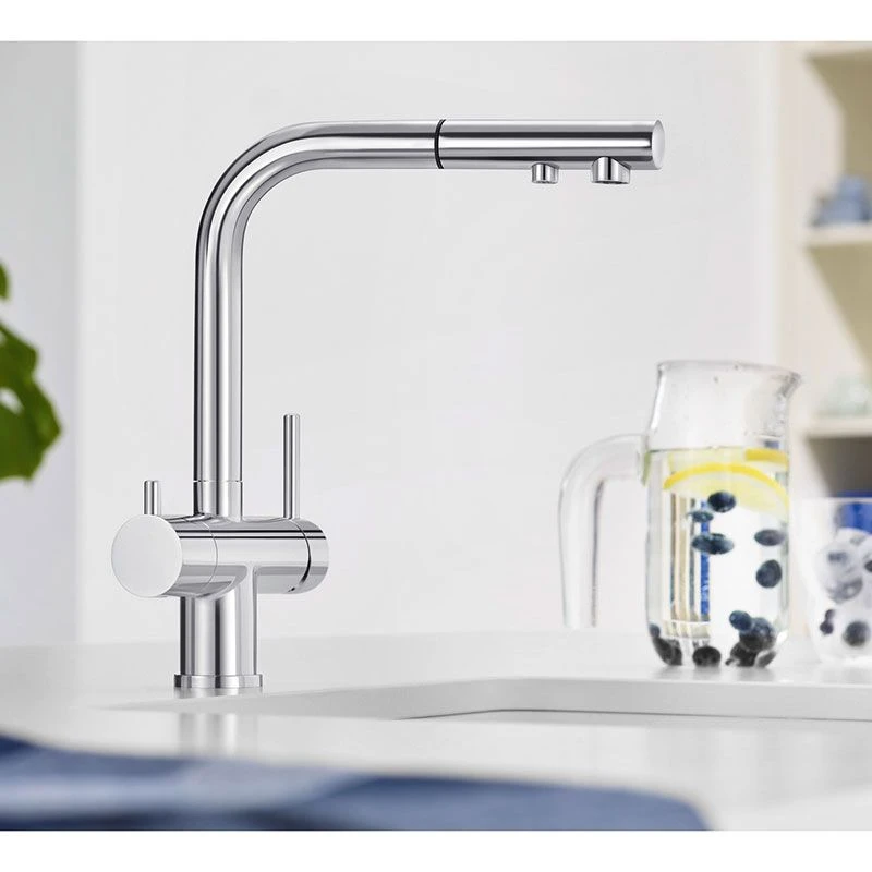 Blanco FONTAS-S II Filter Kitchen Mixer Tap With Pull-Out Hose - HP Chrome - 525198 1 Blanco FONTAS-S II Filter Kitchen Mixer Tap With Pull-Out Hose - HP Chrome - 525198