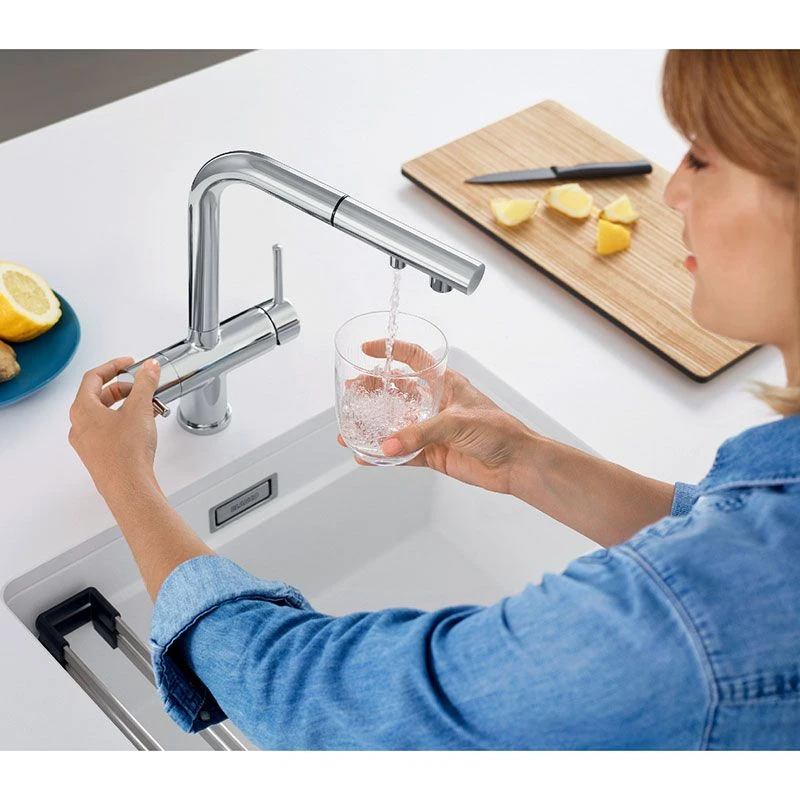 Blanco FONTAS-S II Filter Kitchen Mixer Tap With Pull-Out Hose - HP Chrome - 525198 10 Blanco FONTAS-S II Filter Kitchen Mixer Tap With Pull-Out Hose - HP Chrome - 525198 - Image 10