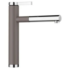 Blanco LINEE-S Pull-Out Handset Silgranit-Look Dual Finish Kitchen Tap - Volcano Grey - 526956