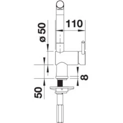 Blanco LINUS-S Silgranit Look Kitchen Mixer Tap With Pull-Out Spray - Volcano Grey - 526958 -Blanco Shop blanco 526958 dimensions