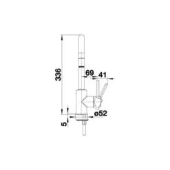 Blanco MIDA-S Silgranit Look Kitchen Mixer Tap With Pull-Out Spray - Volcano Grey - 526967 -Blanco Shop blanco 526967 dimensions