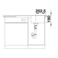 Blanco Legra 45 S Silgranit 1 Bowl Inset Reversible Kitchen Sink - Soft White - 527085 -Blanco Shop blanco 527085 front view