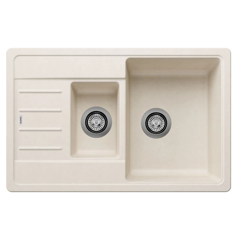 Blanco Legra 6 S Compact Silgranit 1.5 Bowl Inset Reversible Kitchen Sink - Soft White - 527087 1 Blanco Legra 6 S Compact Silgranit 1.5 Bowl Inset Reversible Kitchen Sink - Soft White - 527087