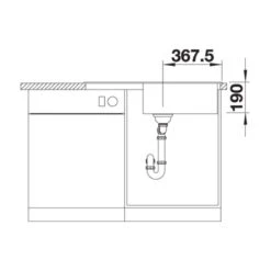 Blanco Legra XL 6 S Silgranit 1 Bowl Inset Reversible Kitchen Sink - Soft White - 527091 -Blanco Shop blanco 527091 front view
