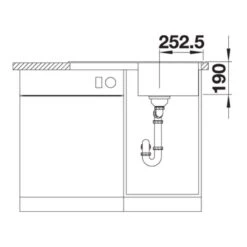 Blanco Legra 45 S Silgranit 1 Bowl Inset Reversible Kitchen Sink - Volcano Grey - 527268 7 Blanco Legra 45 S Silgranit 1 Bowl Inset Reversible Kitchen Sink - Volcano Grey - 527268 -Blanco Shop blanco 527268 front view