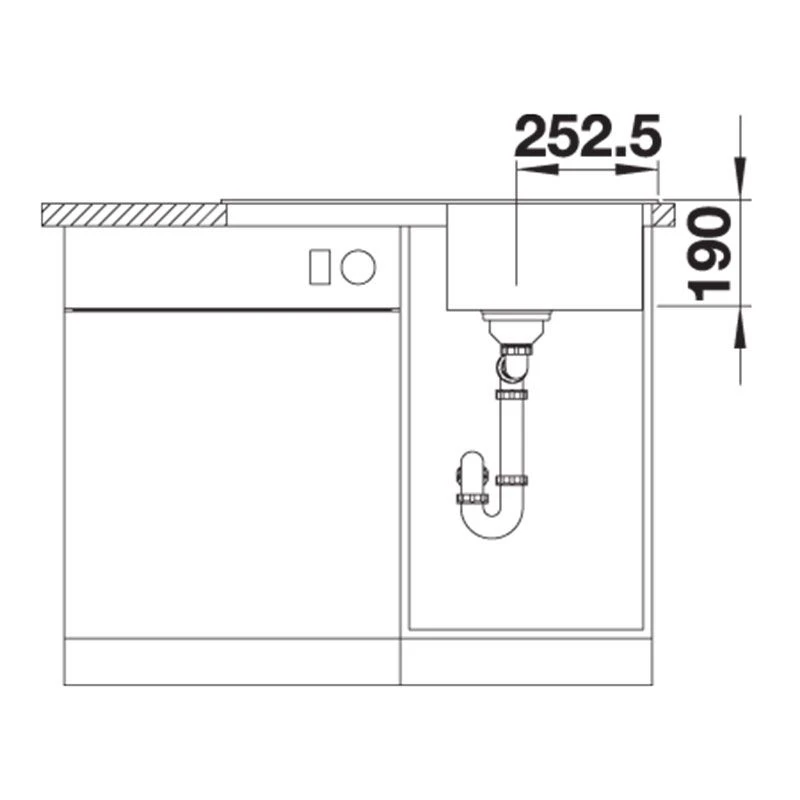 Blanco Legra 45 S Silgranit 1 Bowl Inset Reversible Kitchen Sink - Volcano Grey - 527268 4 Blanco Legra 45 S Silgranit 1 Bowl Inset Reversible Kitchen Sink - Volcano Grey - 527268 - Image 4