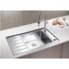 Blanco ANDANO XL 6 S-IF 1 Bowl Inset Stainless Steel Kitchen Sink With Remote Control InFino Drain System - Satin Polish - 523000